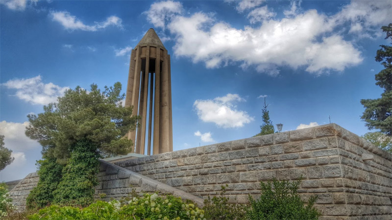 Mausoleum of Avicenna at nice weather in summer best time for travel to hamedan